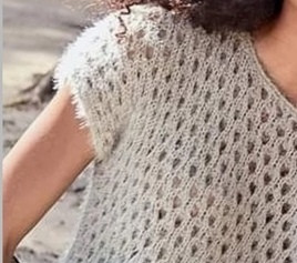 Летний топ спицами