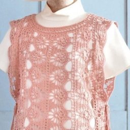 Ажурный узор для стильной безрукавки крючком