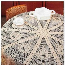 Эффектная скатерть крючком