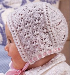 Летняя шапочка для новорождённых, вяжем спицами