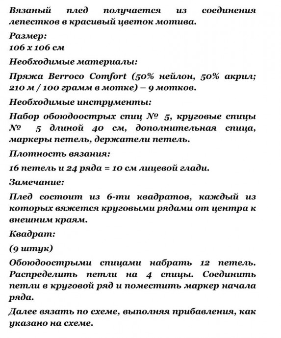 Плед из мотивов спицами Плед из мотивов спицами
