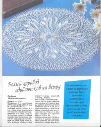 Салфетка "Белый хоровод одуванчиков на ветру"