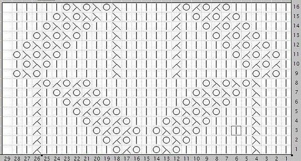 Симпатичный, достаточно плотный узор спицами