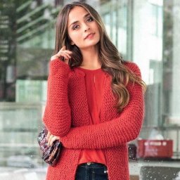 Теплый кардиган спицами