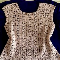 Ажурный топ крючком
