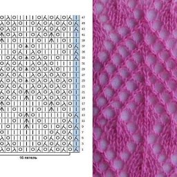 Ажурный узор спицами