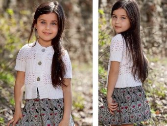 Белый жакет для девочки