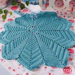 Красивая салфетка "Лист". Вязание крючком