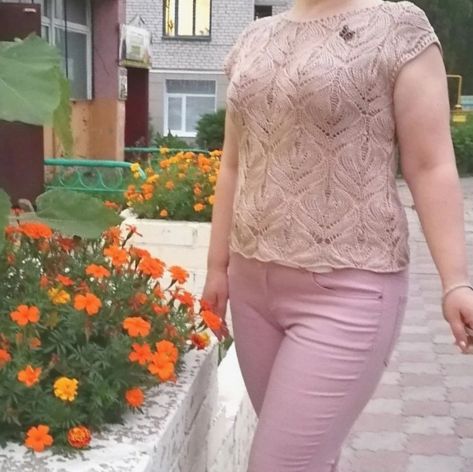 Топ узором «Лотос» спицами. Схема узора Топ узором «Лотос» спицами. Схема узора