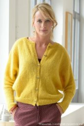 Желтый жакет спицами