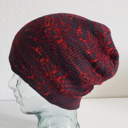 Двусторонняя жаккардовая шапка спицами