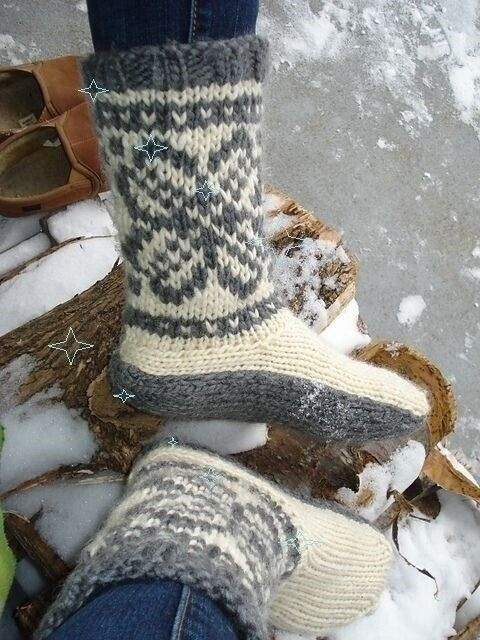 Mukluks - теплые вязаные унты для любого возраста Mukluks - теплые вязаные унты для любого возраста