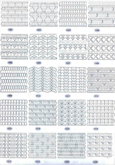 Подборка узоров крючком