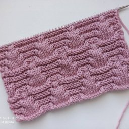 Рельефный узор спицами