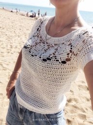 Топ филейной вязкой крючком