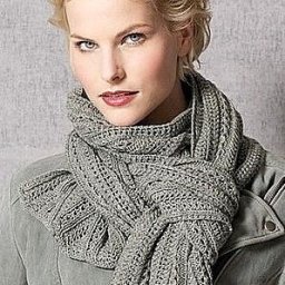 Узор для широкого шарфика спицами