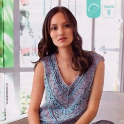 Красивый топ в богемном стиле, вяжем спицами!