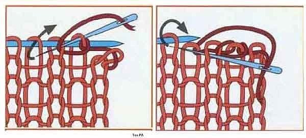 ​Как закрыть петли иглой на прямом участке вязания