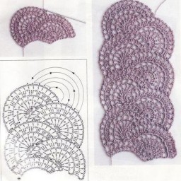 Ленточное кружево. Подборка узоров крючком.