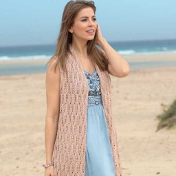 Готовь сани летом - ажурный жилет спицами