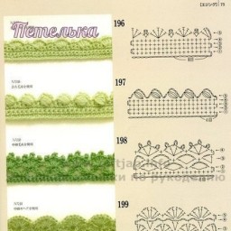 Обвязочки крючком, схемы