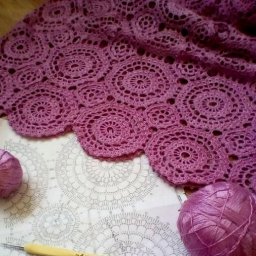 Красивый круглый мотив для любителей вязать крючком