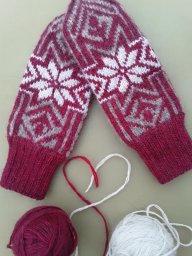 Узор для варежек спицами