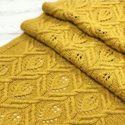 Узор "горчичный листик" для палантина