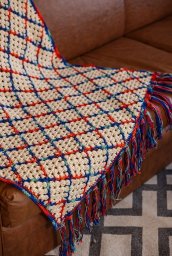 Плед, связанный крючком