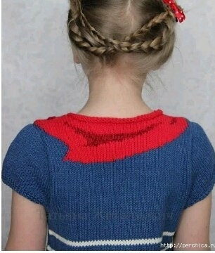 Туника для девочки, вяжем спицами