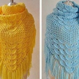 Интересная шаль крючком