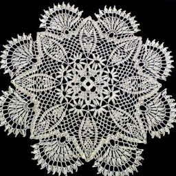 Очаровательная салфетка крючком