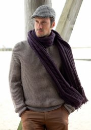 Мужской пуловер спицами