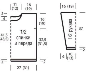 Пуловер в стиле оверсайз, вяжем спицами