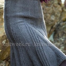 СИМПАТИЧНАЯ ЮБКА"АЛИ" СПИЦАМИ ДЛЯ ЖЕНЩИН, ВЫПОЛНЕННАЯ ИЗ ШЕРСТЯНОЙ ПРЯЖИ СРЕДНЕЙ ТОЛЩИНЫ