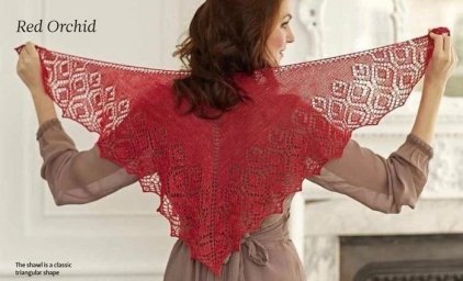 Шаль спицами