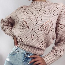 Узор "ажурные ромбы", подойдет для пуловера