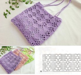 Узор для очаровательной сумочки крючком