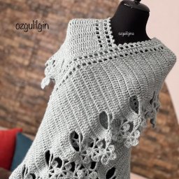 Вязание крючком, шаль