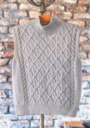 Выкройка и схемы для вязания жилета спицами