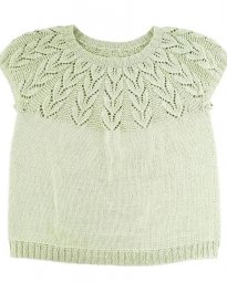 Джемпер с круглой кокеткой, вяжем спицами