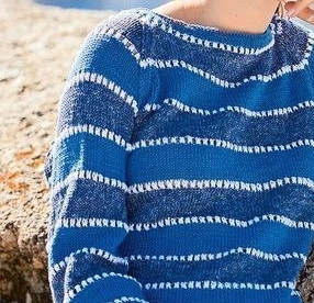 Полосатый джемпер спицами