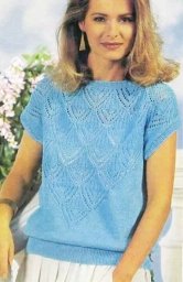 Летняя кофточка с ажурным узором