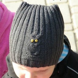 Шапочка с совой для мальчика, вяжем спицами
