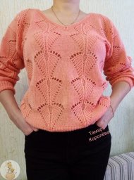 Джемпер спицами