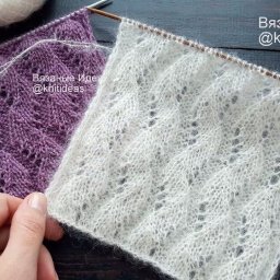 Таким узором можно связать палантин, шарф, джемпер, кардиган