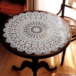 Вяжем круглую скатерть