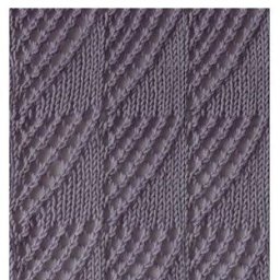 Интересный диагональный узор спицами