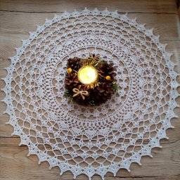 Красивая нежная салфетка крючком