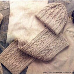 Мужская шапка и шарф